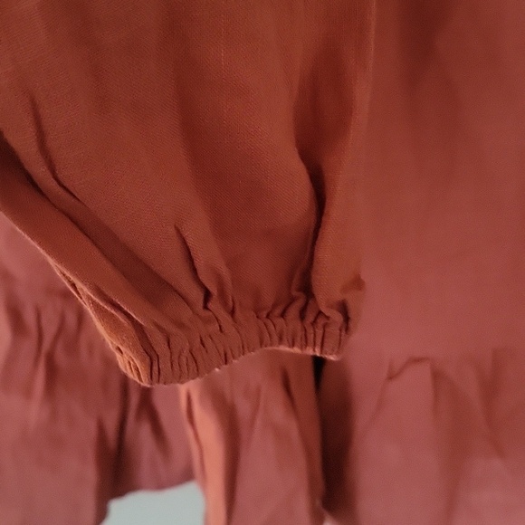 Women’s Rust Brown Smocked Waist Mini Dress - Picture 5 of 7